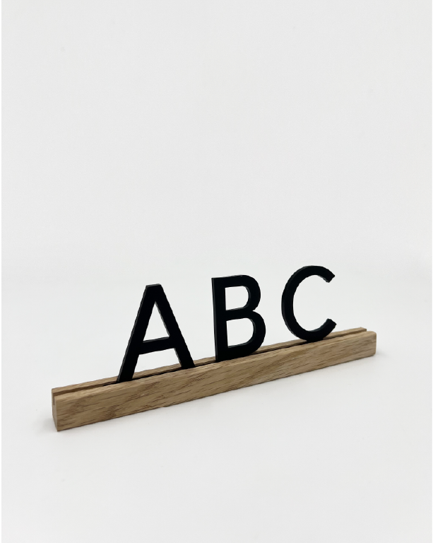 Acrylbuchstabe schwarz ABC