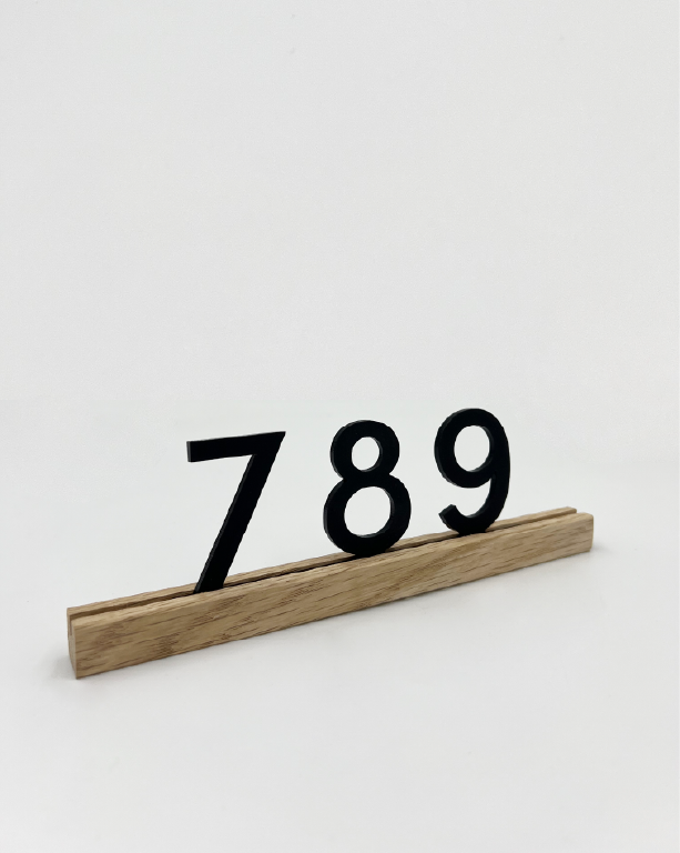 Deko Zahlen aus Acryl für Holzleiste