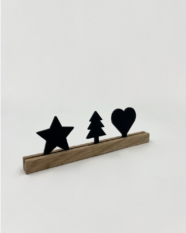 Deko Elemente aus Acryl für Holzleiste