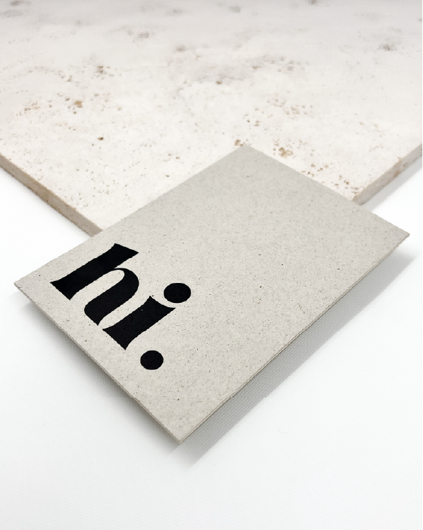 hi. Postkarte Graspapier