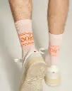 Tennissocken rosé mit neonorange