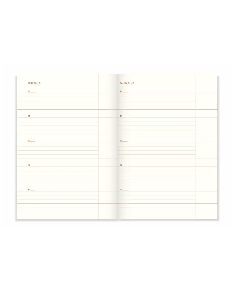 A-Journal One Line a Day Notizbuch blau-gestreift