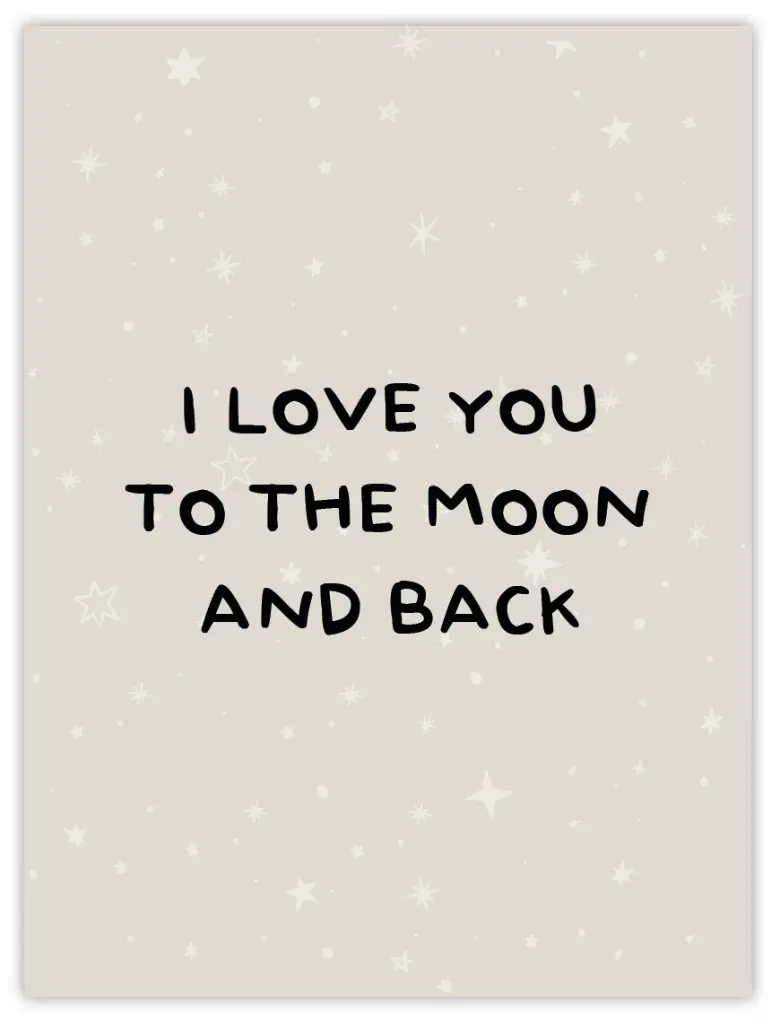 I Love You To The Moon Poster