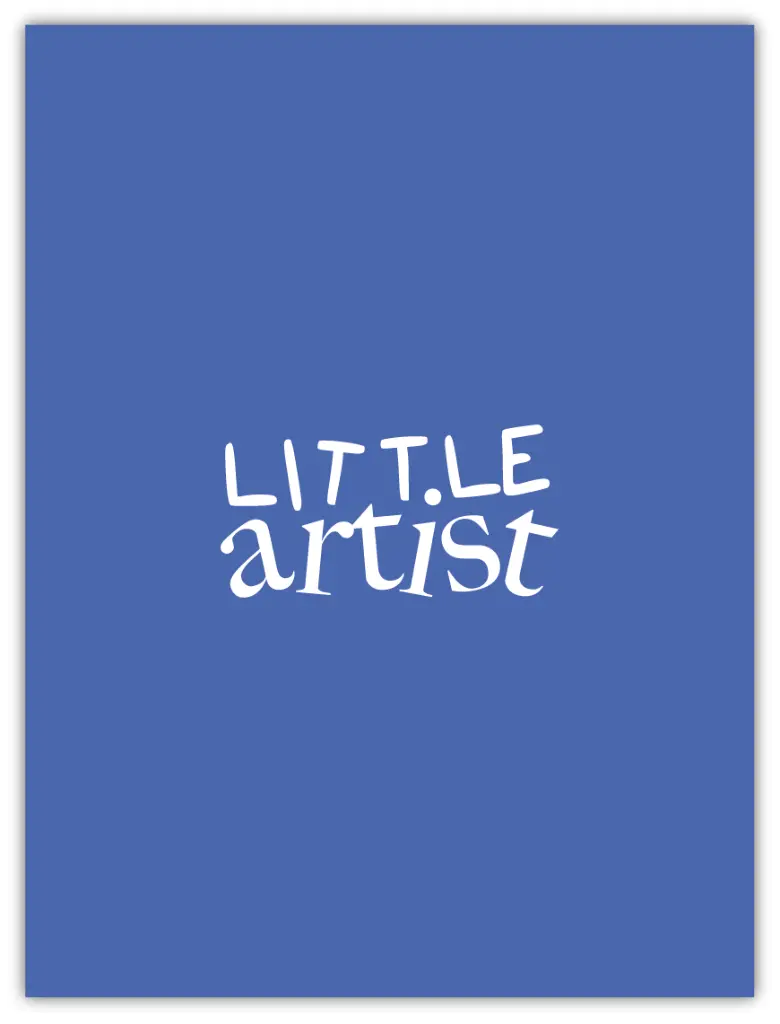 [PPC-00555] Little Artist Blau Poster (30 x 40 cm, Posterpapier)