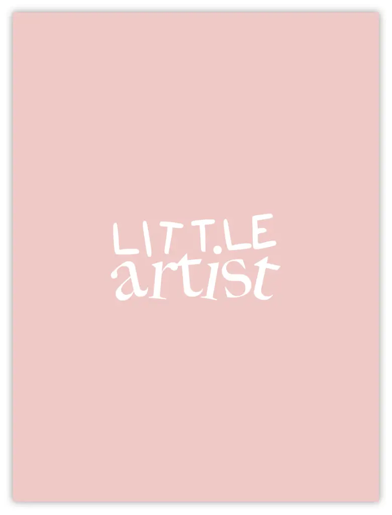 [PPC-00559] Little Artist Rosa Poster (30 x 40 cm, Posterpapier)