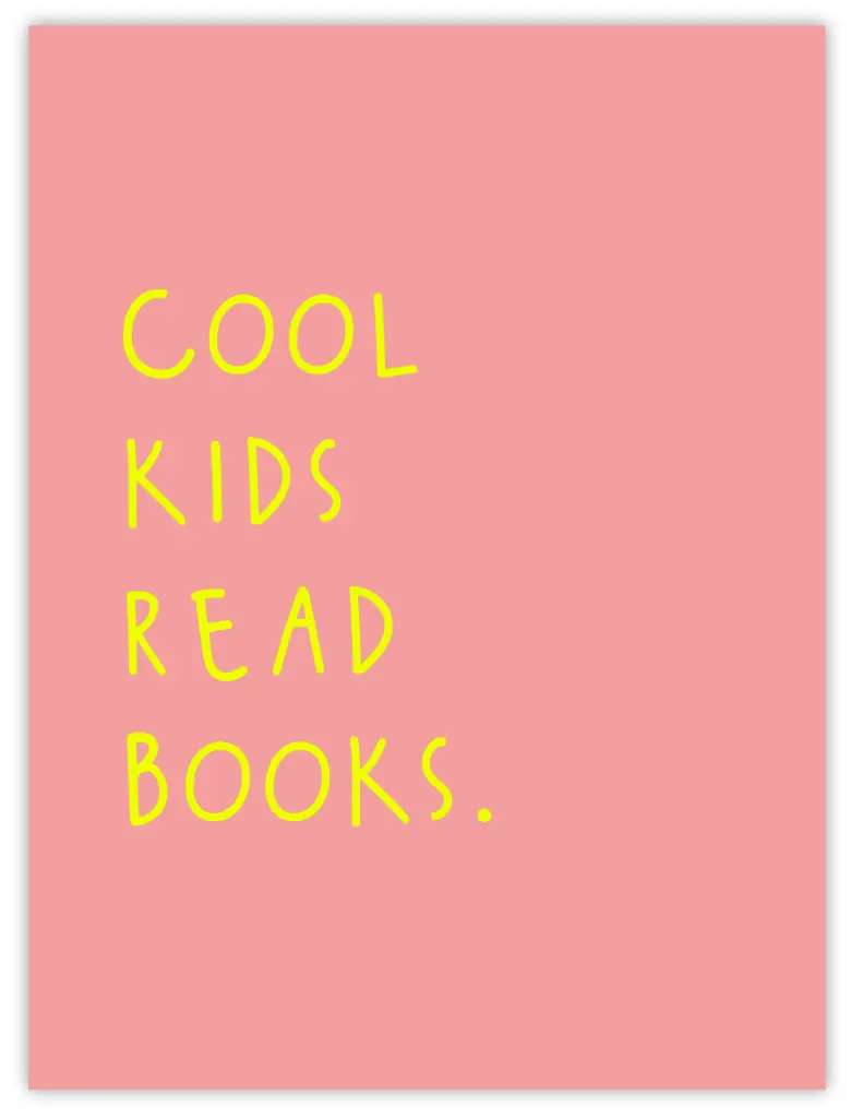 Cool Kids Read Books Rosa Neon Poster