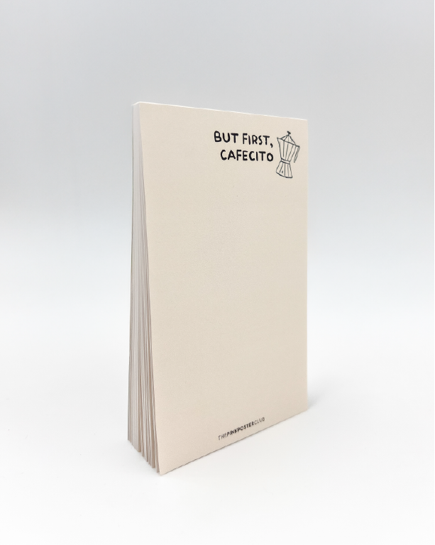 But First, Cafecito Notizblock