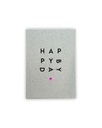 Happy Bday Neon Postkarte Graskarton