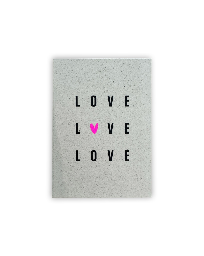 Love Neon Postkarte Graskarton 