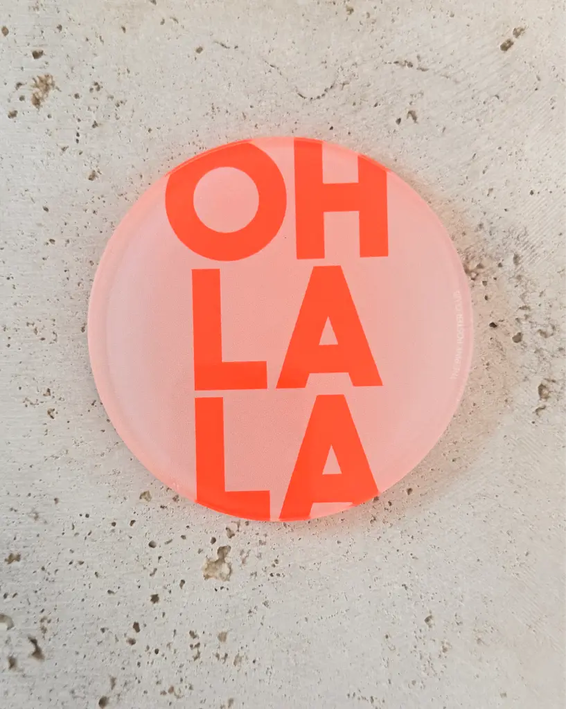 Oh La La Neon Untersetzer aus Acryl