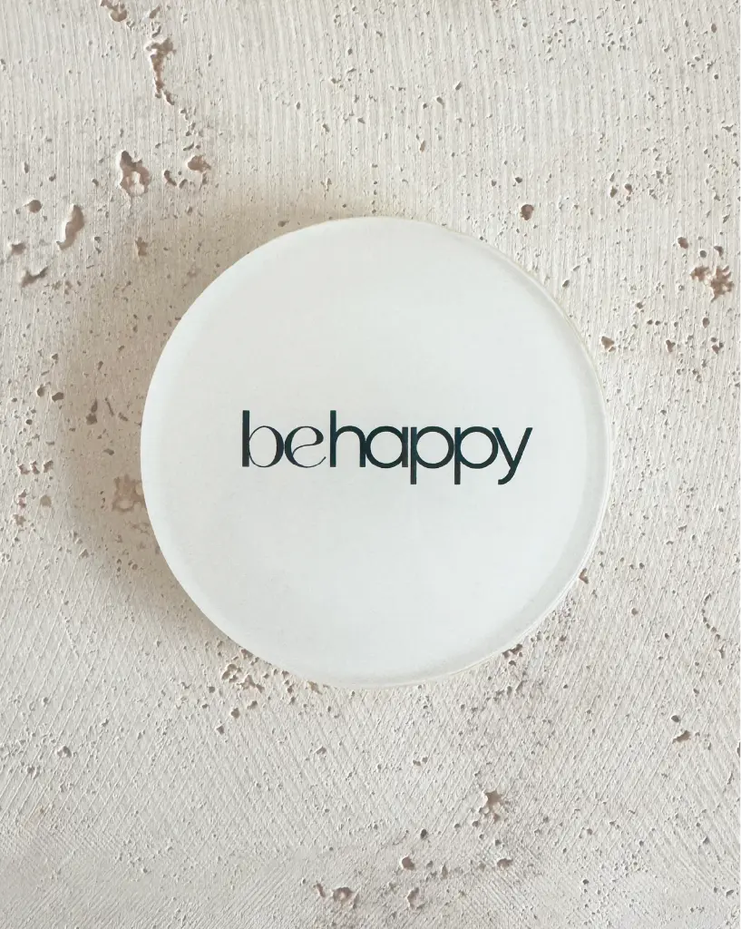 Be Happy Untersetzer aus Acryl