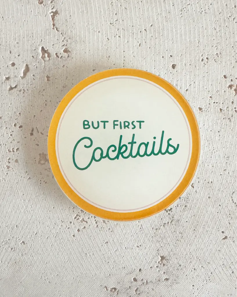 But First Cocktails Untersetzer aus Acryl