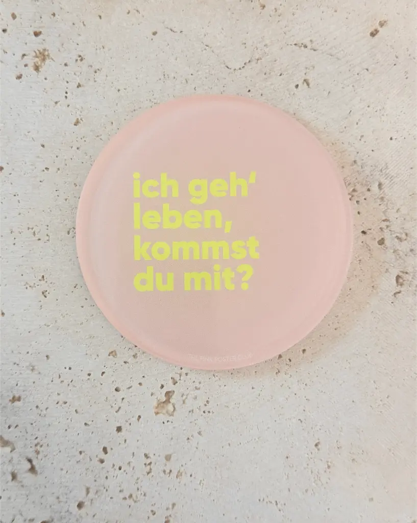 Ich Geh' Leben Neon Untersetzer aus Acryl