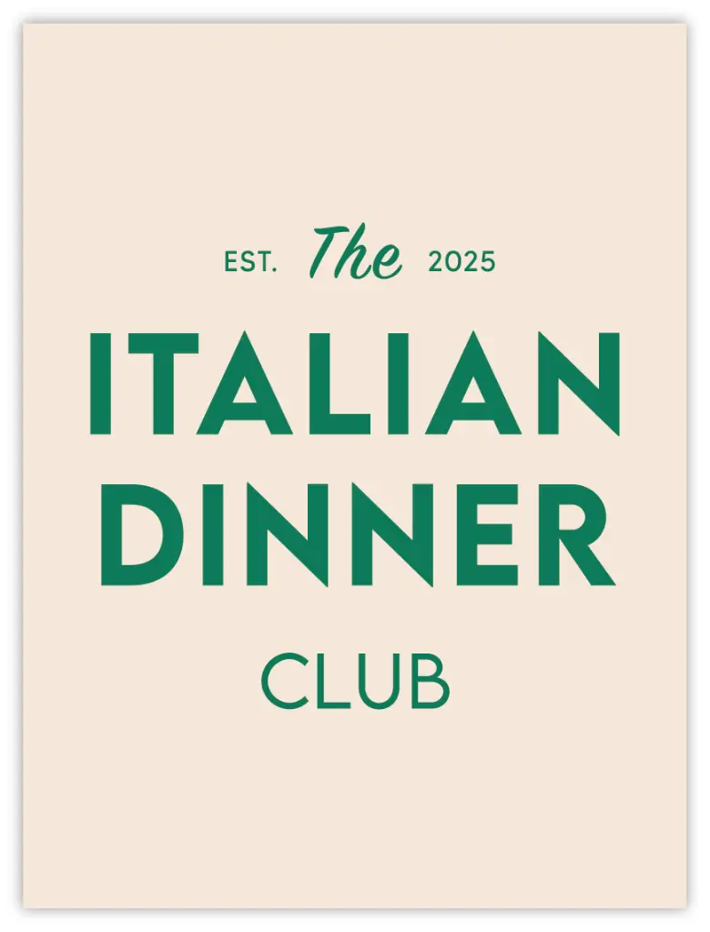 Italian Dinner Club Poster