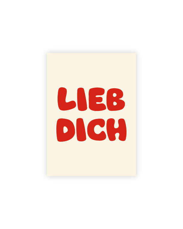Lieb Dich Postkarte