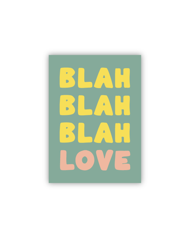 Blah Love Postkarte