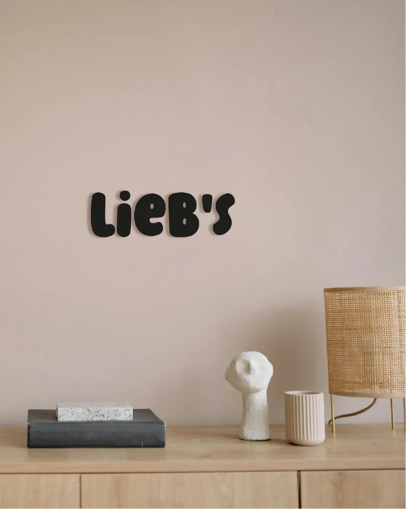 [PPC-00728] Lieb's Acryl-Schriftzug