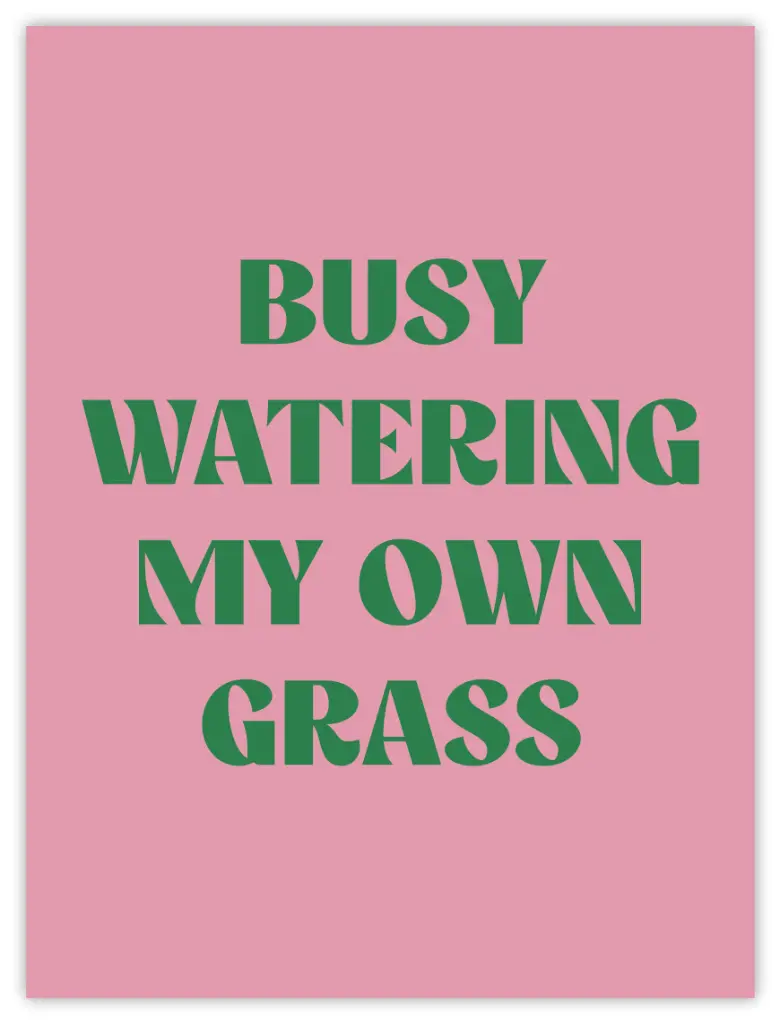 [PPC-00752] Busy Watering My Own Grass Poster (30 x 40 cm, Posterpapier)