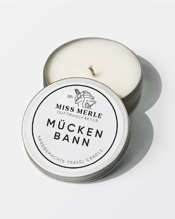 Duftkerze Miss Merle | Mückenbann Travelsize