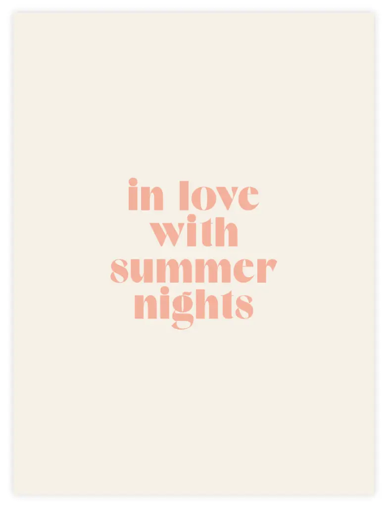 In Love With Summer Nights Poster