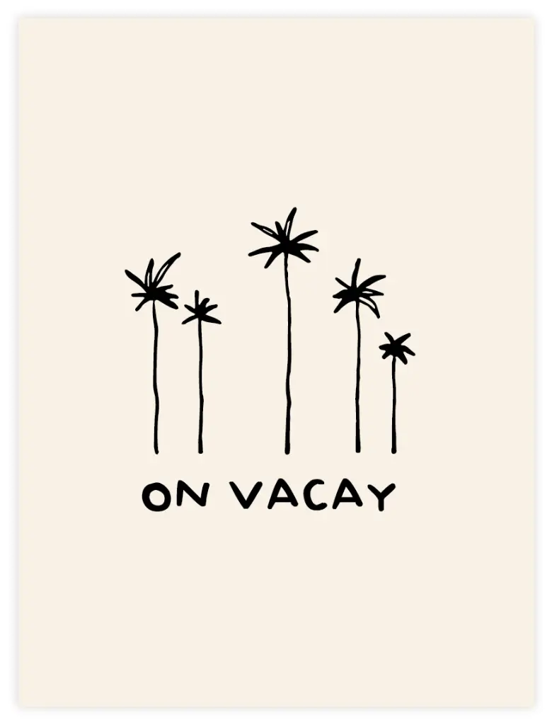 On Vacay Poster