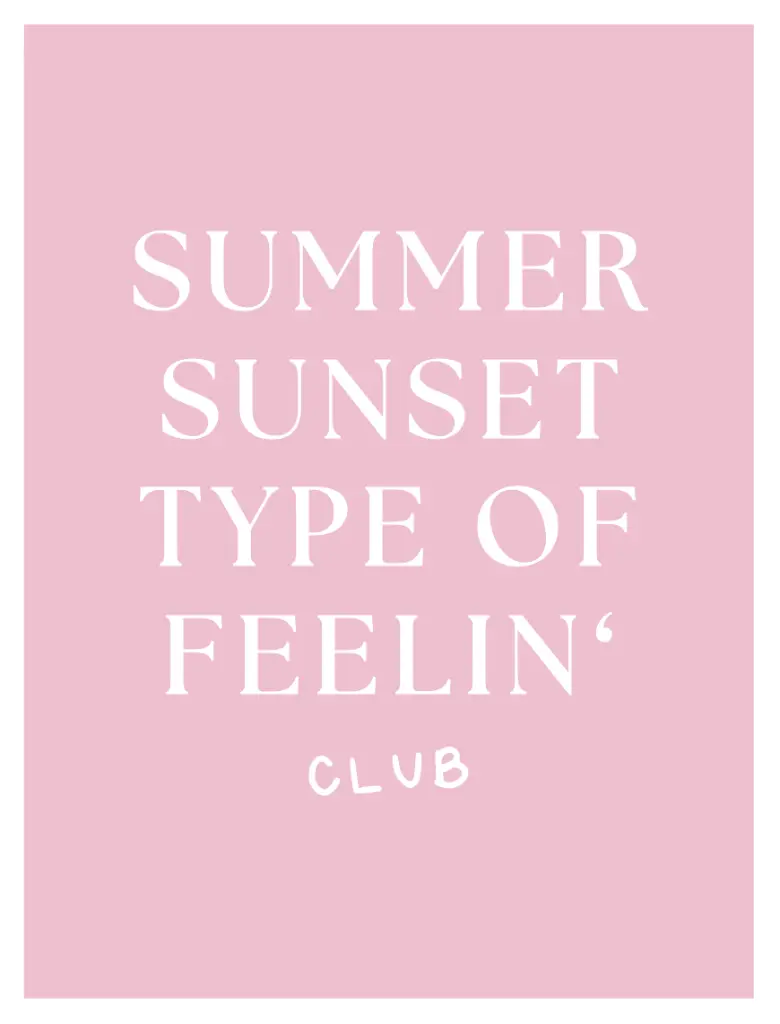 Summer Sunset Club Poster