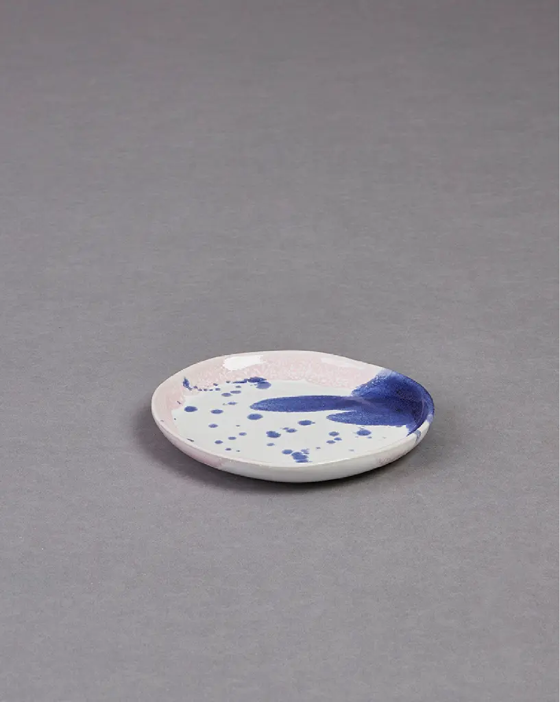 Portofino Ceramica Schmuckteller rosa/blau/weiß
