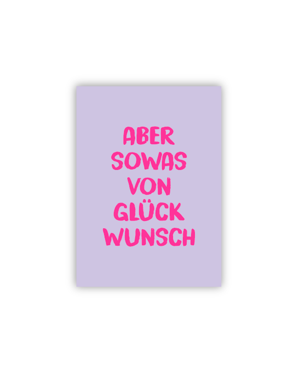 Aber Sowas Von Glückwunsch Neon Postkarte