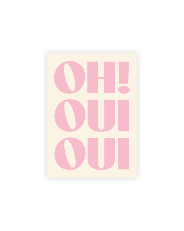 Oh Oui Oui Postkarte