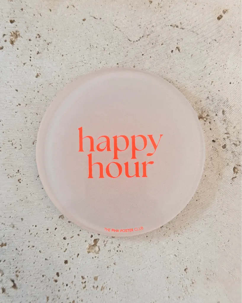 [PPC-01068] Happy Hour Untersetzer aus Acryl