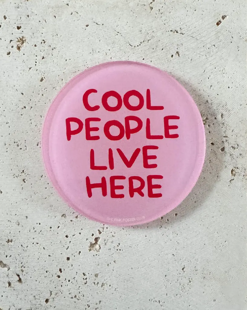 [PPC-01072] Cool People Live Here Untersetzer aus Acryl