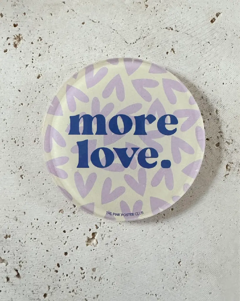 More Love butter yellow-lavender Untersetzer aus Acryl