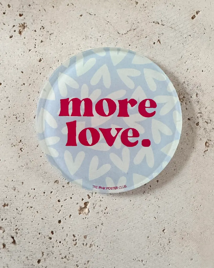 More Love hellblau - creme Untersetzer aus Acryl