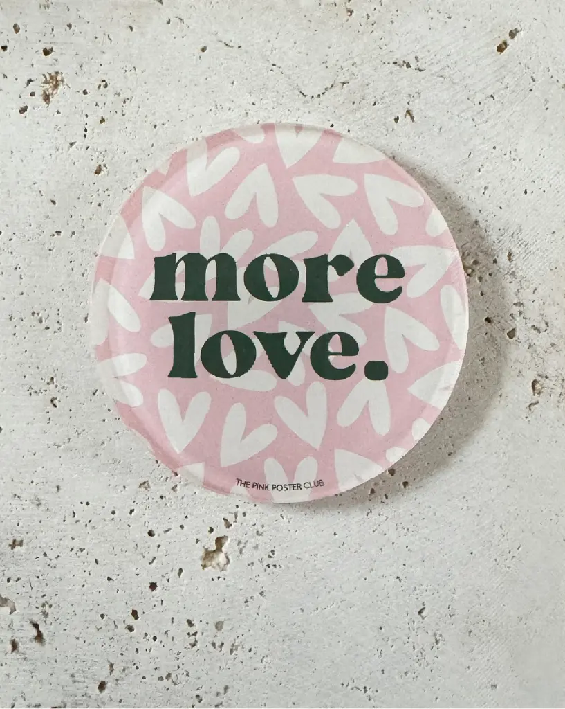 More Love rosa-creme Untersetzer aus Acryl