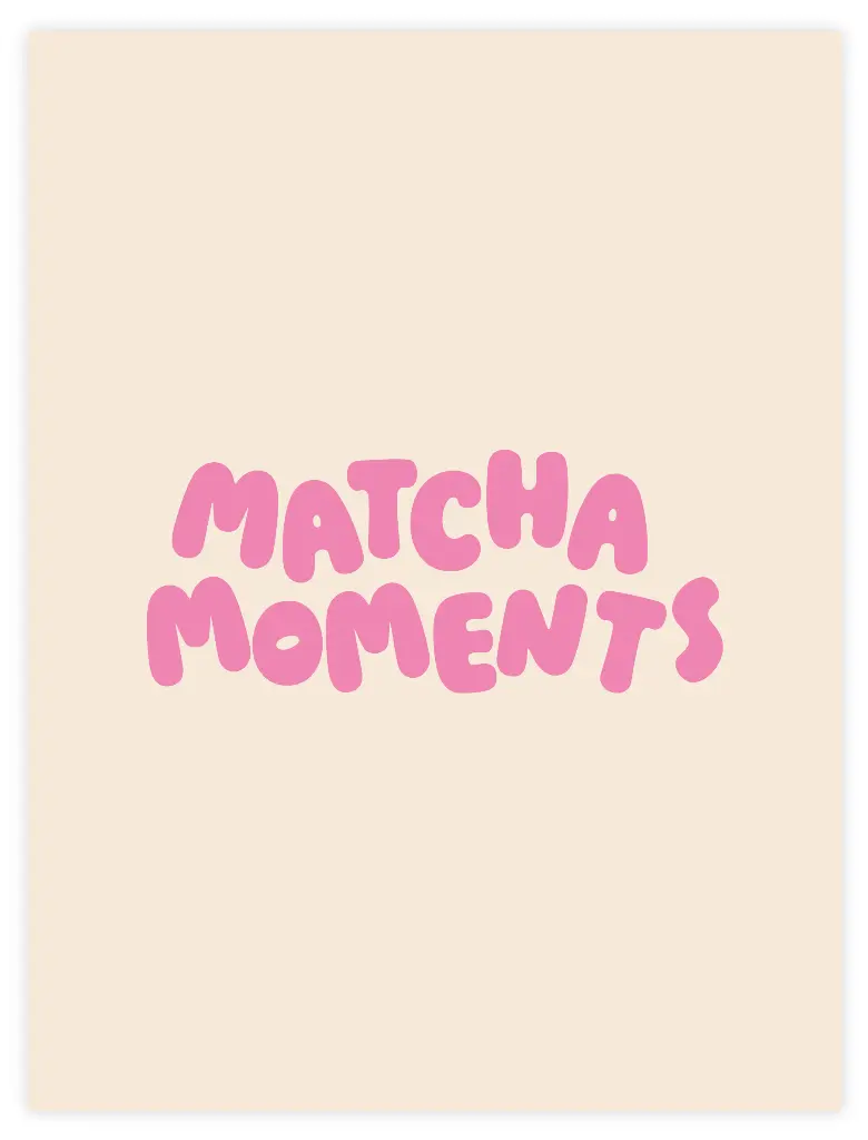 Matcha Moments Beige Poster (30 x 40 cm, Posterpapier)