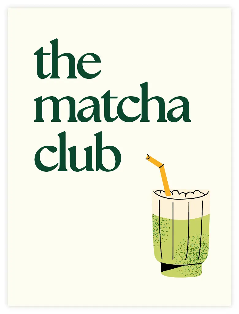 The Matcha Club Poster (30 x 40 cm, Posterpapier)