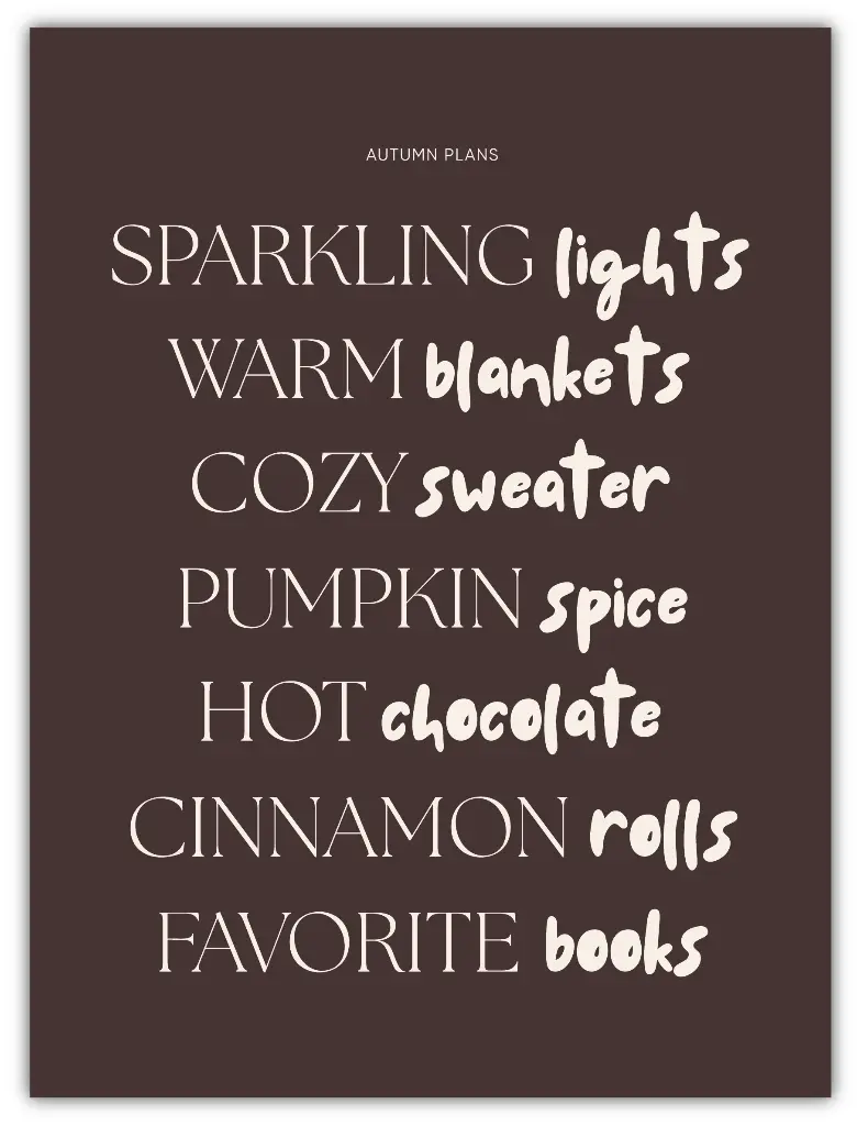 Autumn Plans Poster