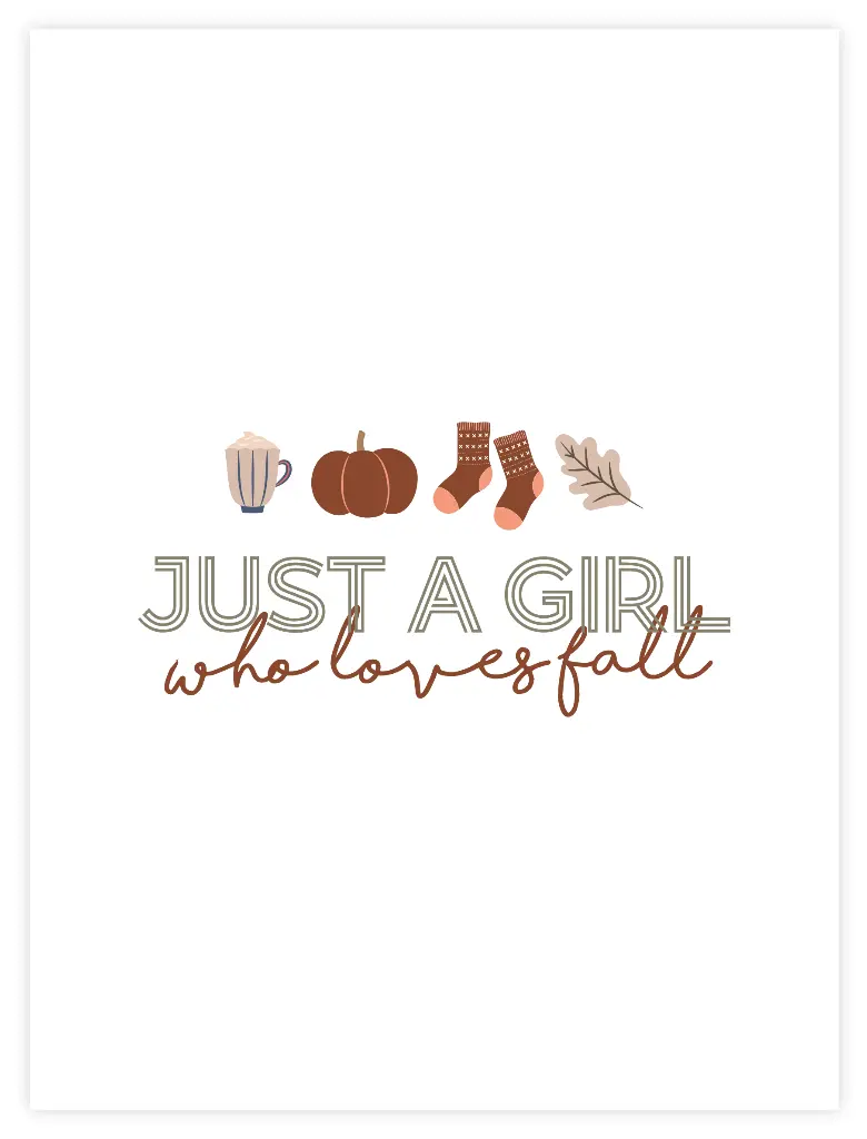 [PPC-01576] Just A Girl Who Loves Fall Poster (30x40cm, Posterpapier)
