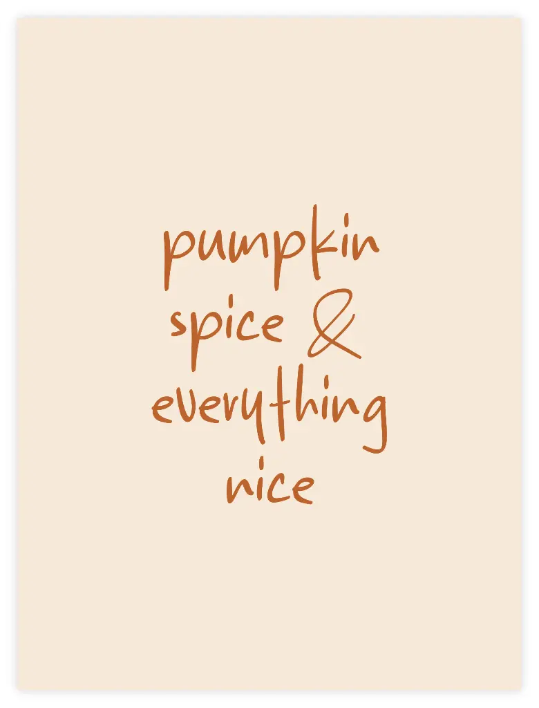 Pumpkin Spice Poster