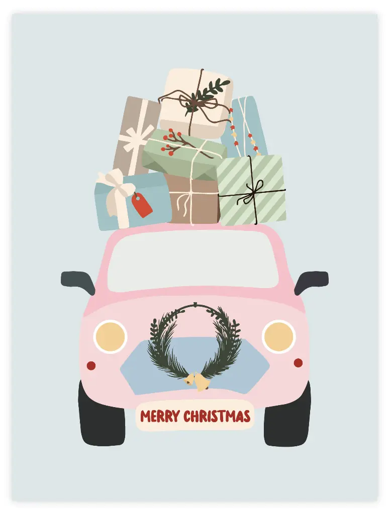 Christmas Car Poster
