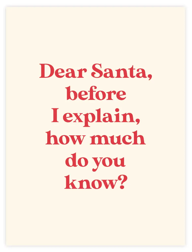 Dear Santa Poster