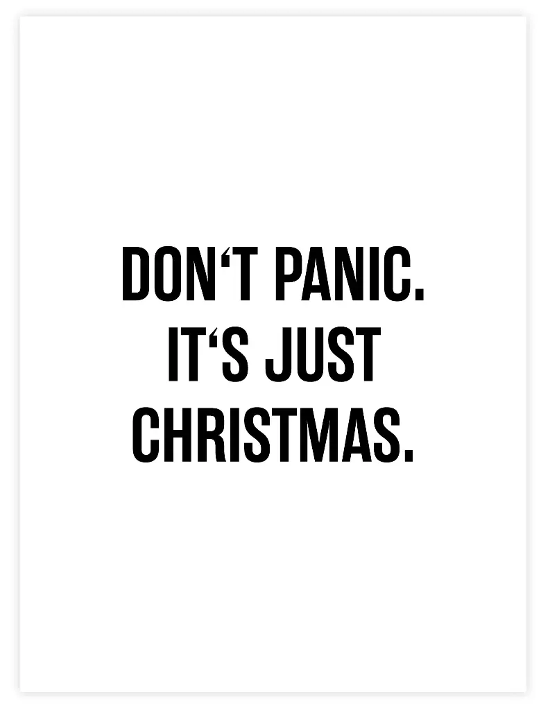 Don't Panic Christmas Poster