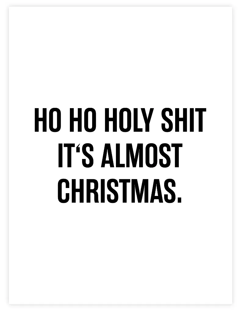 Ho Ho Holy Shit Christmas Poster