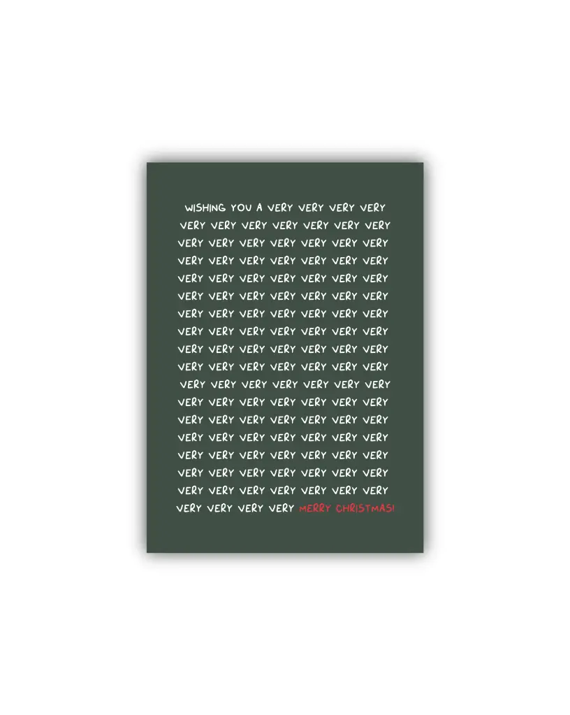 Wishing You A Very Merry Christmas Postkarte