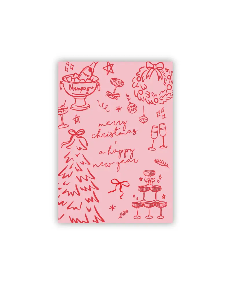  Merry Christmas + A Happy New Year Postkarte 