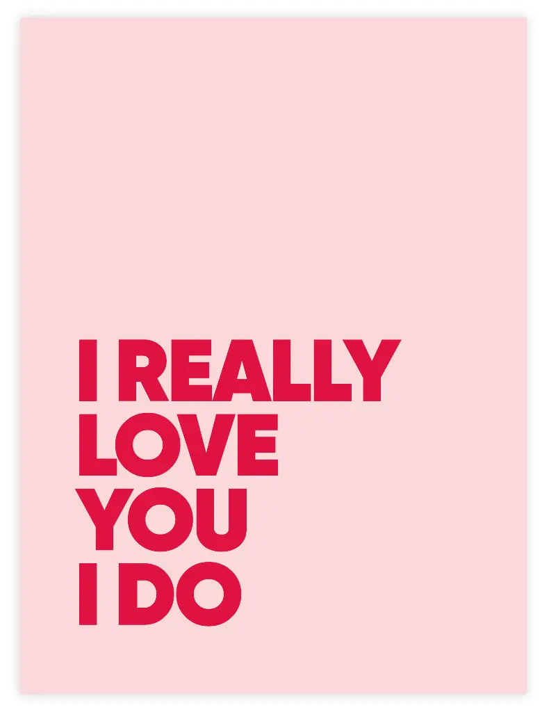 I Really Love You Poster