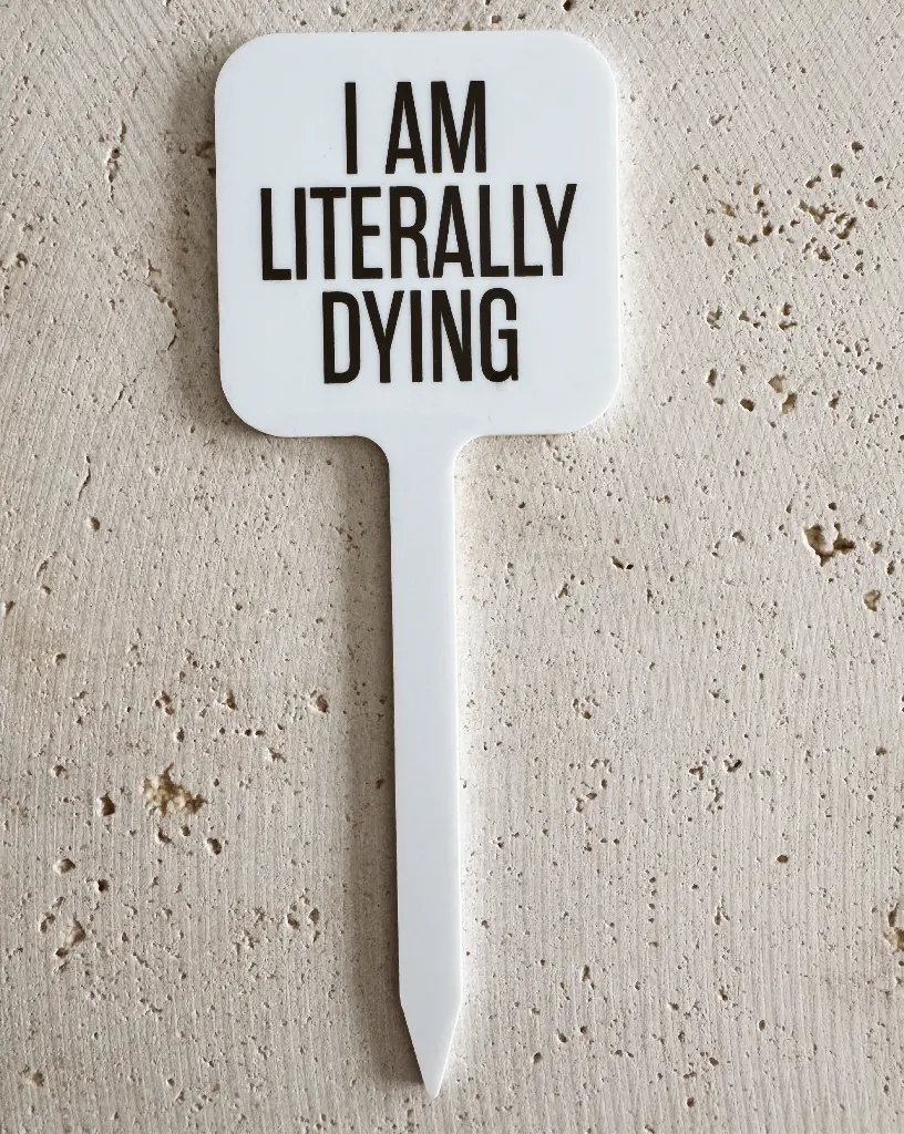 [PPC-01966] I Am Literally Dying Pflanzenstecker aus Acryl