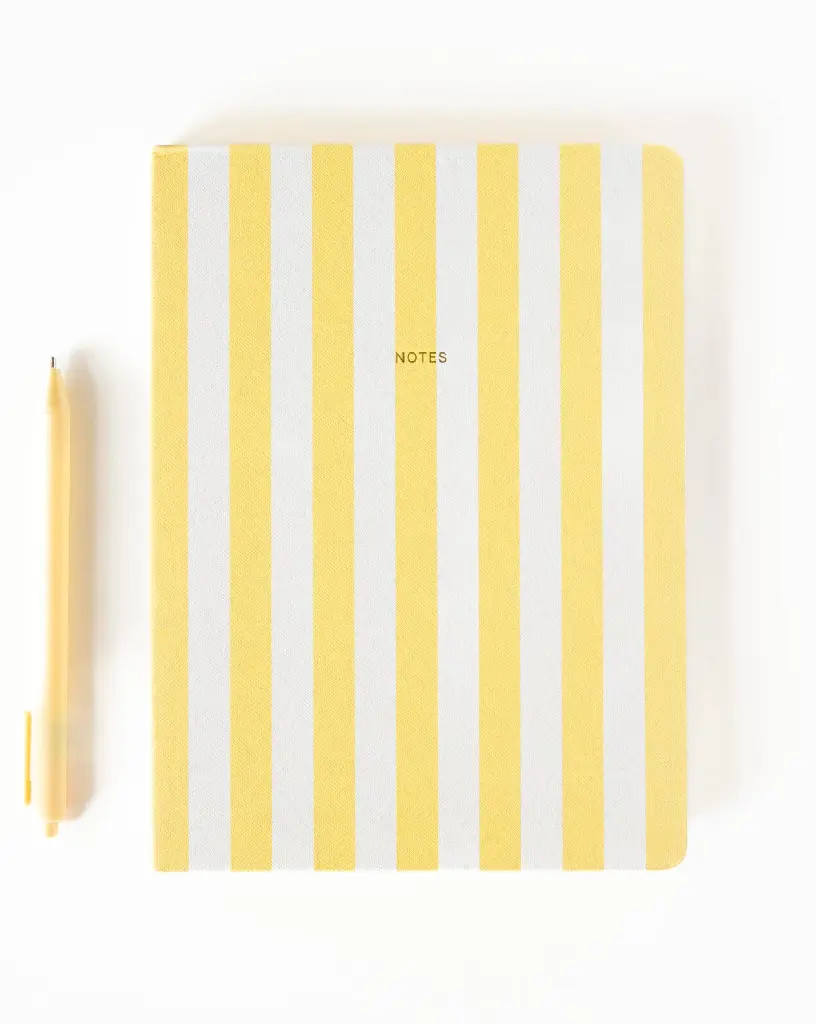 A-Journal Notebook Stripes Yellow 