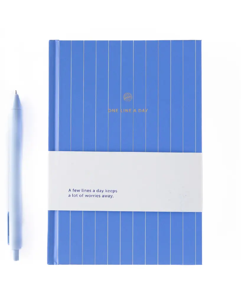 A-Journal One Line a Day Stripes Blue