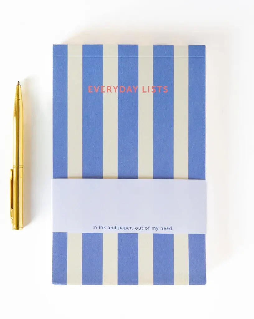 A-Journal Notepad Stripes Blue